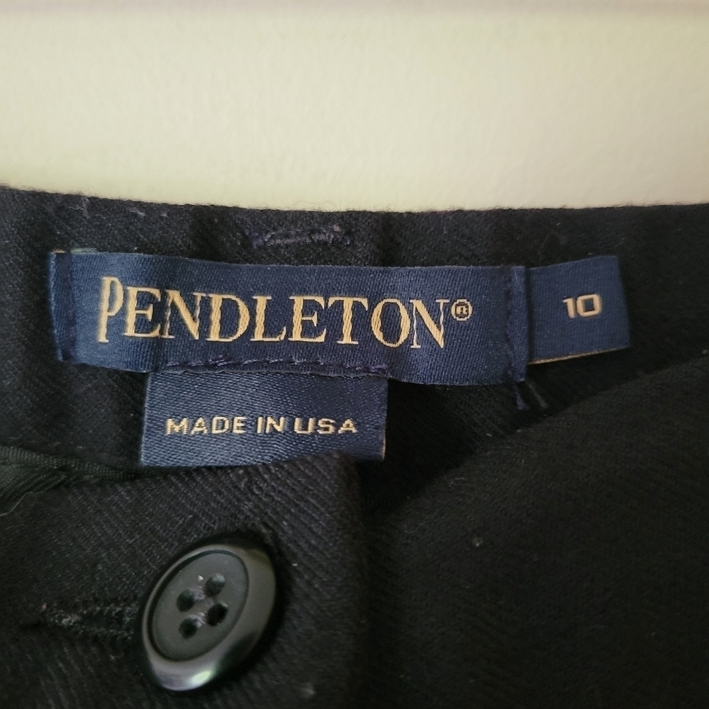 Pendleton Women's Seasonless Wool Straight Leg Trouser Pants Black Size 10 - Picture 8 of 9